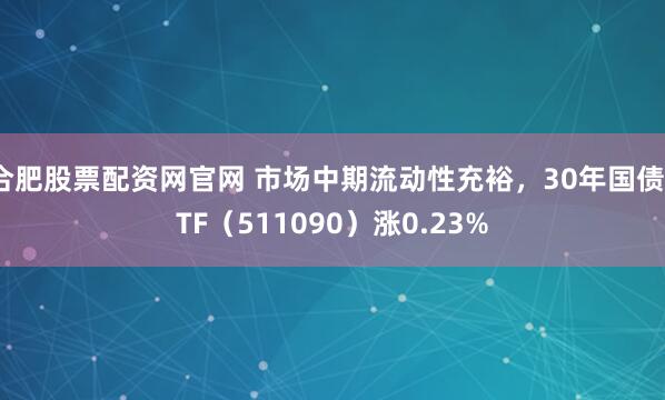 合肥股票配资网官网 市场中期流动性充裕,30年国债ETF(511090)涨0.23%